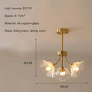 GobekUsa Glass Flower Chandelier Ceiling Light for Bedroom Living Room Hallway Kitchen