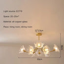 GobekUsa Glass Flower Chandelier Ceiling Light for Bedroom Living Room Hallway Kitchen