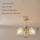 GobekUsa Glass Flower Chandelier Ceiling Light for Bedroom Living Room Hallway Kitchen