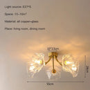 GobekUsa Glass Flower Chandelier Ceiling Light for Bedroom Living Room Hallway Kitchen