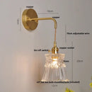 GobekUsa Clear Glass LED Wall Lights with Adjustable Pull Chain Switch
