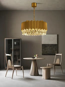GobekUsa Crystal Water Droplet Pendant Lights: Elegant LED Dimmable Lamps for Dining Room Foyer