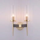 GobekUsa Gold Fluted Glass Wall Mount Lamp - Simple Cylinder Light Fixture