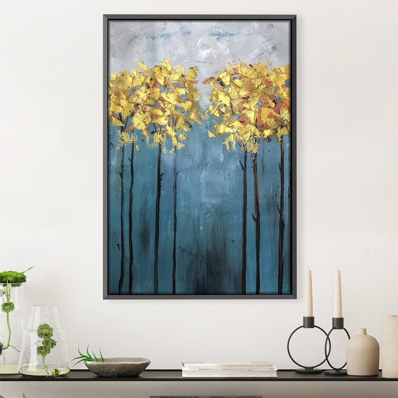 Gold Foil Flower Oil Painting