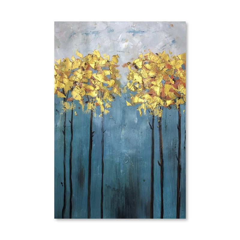 Gold Foil Flower Oil Painting