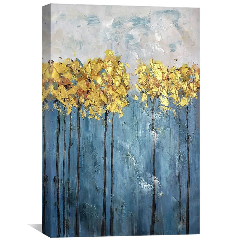 Gold Foil Flower 2 Oil Painting