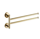 GobekUsa Copper Swivel Towel Bars Wall Mounted Bathroom Towel Holder Rack Gold 32cm