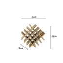 GobekUsa Geometric Block Metal Sculpture Abstract Square Decor Figurines, Home Decor Accessories