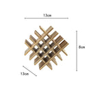 GobekUsa Geometric Block Metal Sculpture Abstract Square Decor Figurines, Home Decor Accessories