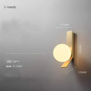 GobekUsa Glass Ball Nordic Wall Lamp for Living Room Bedside Study Balcony