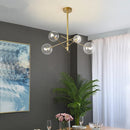 GobekUsa Gold Glass Bubble Chandelier for Dining Room