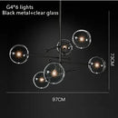 GobekUsa Gold Glass Bubble Chandelier for Dining Room