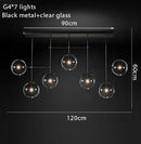 GobekUsa Gold Glass Bubble Chandelier for Dining Room