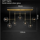 GobekUsa Gold Glass Bubble Chandelier for Dining Room