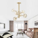 GobekUsa Gold Glass Bubble Chandelier for Dining Room