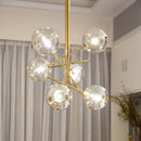 GobekUsa Gold Glass Bubble Chandelier for Dining Room