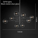 GobekUsa Gold Glass Bubble Chandelier for Dining Room