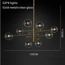 GobekUsa Gold Glass Bubble Chandelier for Dining Room
