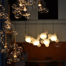 GobekUsa Glass Bubble LED Chandelier: Stylish Ceiling Lighting for Dining & Living Room