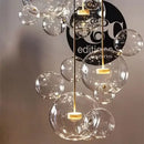 GobekUsa Glass Bubble LED Chandelier: Stylish Ceiling Lighting for Dining & Living Room
