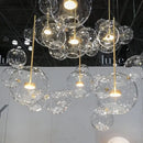 GobekUsa Glass Bubble LED Chandelier: Stylish Ceiling Lighting for Dining & Living Room