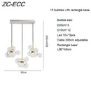 GobekUsa Glass Bubble LED Chandelier: Stylish Ceiling Lighting for Dining & Living Room