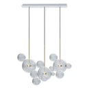 GobekUsa Glass Bubble LED Chandelier: Stylish Ceiling Lighting for Dining & Living Room