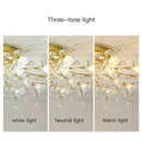 GobekUsa Glass Flower Chandelier Ceiling Lamp - Nordic Crystal Branch Tree Lighting for Living Room and Bedroom