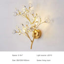 GobekUsa Glass Flower Chandelier Ceiling Lamp - Nordic Crystal Branch Tree Lighting for Living Room and Bedroom