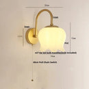 GobekUsa Iron LED Wall Sconce Pull Chain Switch Stair Light Fixture for Study Hallway