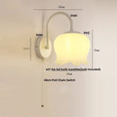 GobekUsa Iron LED Wall Sconce Pull Chain Switch Stair Light Fixture for Study Hallway