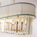 GobekUsa Gold Island Pendant Light Fixture with Crystal Shade - Modern 10 Bulbs Design
