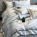 GobekUsa Jacquard Satin & Egyptian Cotton Patchwork Bedding Set - 4pcs