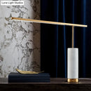 GobekUsa Gold L-Shaped LED Nightstand Lamp: Stylish Table Light with Marble Base