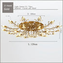 GobekUsa Crystal Ceiling Chandelier LED Fixture Lights for Living Room Bedroom by Samsarah Lighting