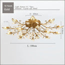 GobekUsa Crystal Ceiling Chandelier LED Fixture Lights for Living Room Bedroom by Samsarah Lighting