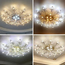 GobekUsa Crystal Ceiling Chandelier LED Light Fixture for Living Room Bedroom Kitchen
