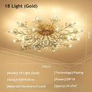 GobekUsa Crystal Ceiling Chandelier LED Light Fixture for Living Room Bedroom Kitchen