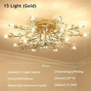 GobekUsa Crystal Ceiling Chandelier LED Light Fixture for Living Room Bedroom Kitchen