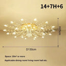 GobekUsa Crystal Ceiling Chandelier LED Light Fixture for Living Room Bedroom Kitchen