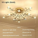 GobekUsa Crystal Ceiling Chandelier LED Light Fixture for Living Room Bedroom Kitchen