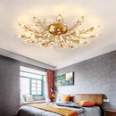GobekUsa Crystal Ceiling Chandelier LED Light Fixture for Living Room Bedroom Kitchen