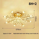 GobekUsa Crystal Ceiling Chandelier LED Light Fixture for Living Room Bedroom Kitchen