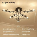 GobekUsa Crystal Ceiling Chandelier LED Light Fixture for Living Room Bedroom Kitchen
