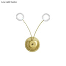 GobekUsa Gold LED Wall Mounted Bedroom Wall Light with Clear Glass Shade - Set of 2 Bulbs