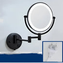 GobekUsa LED Wall Mounted Makeup Mirror 8" Folding Cosmetic Mirror