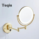 GobekUsa LED Wall Mounted Makeup Mirror 8" Folding Cosmetic Mirror