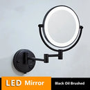 GobekUsa LED Wall Mounted Makeup Mirror 8" Folding Cosmetic Mirror