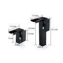 GobekUsa LED Waterfall Basin Faucet Brass Temperature Colors Change Mixer Tap