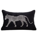 GobekUsa Gold Leopard Embroidered Pillow Cover for Luxe Living Room Decor